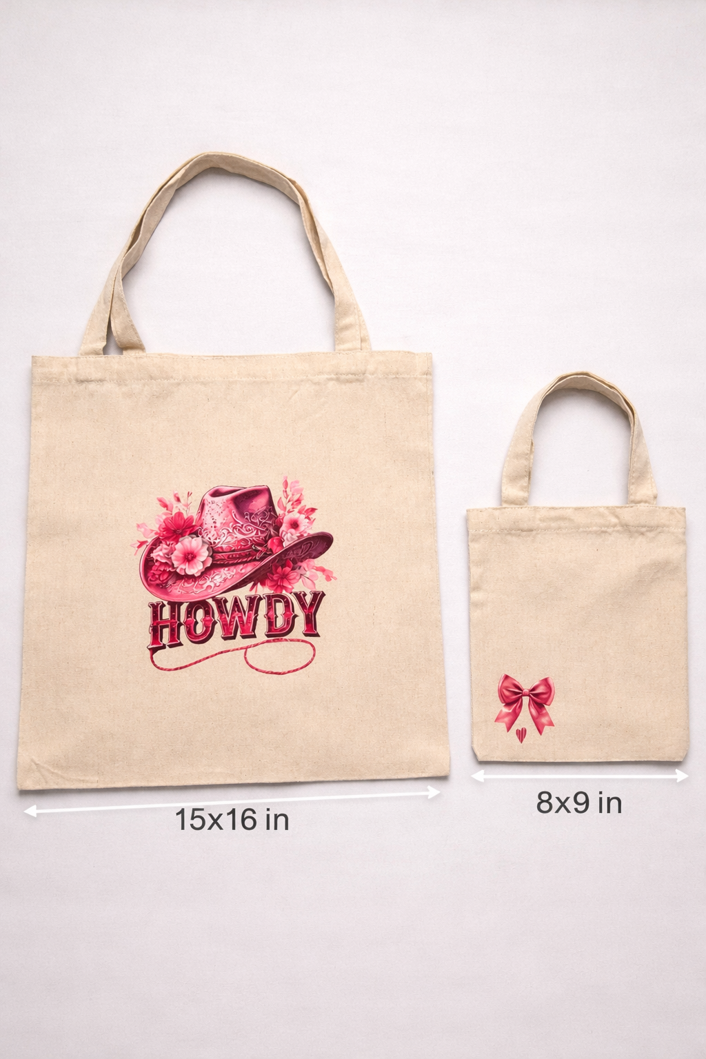 Mom & mini cowgirl tote set