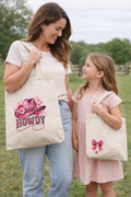 Mom & mini cowgirl tote set